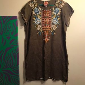 Johnny Was Flower Embroidered Dress